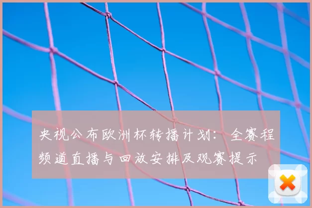 央视公布欧洲杯转播计划：全赛程频道直播与回放安排及观赛提示